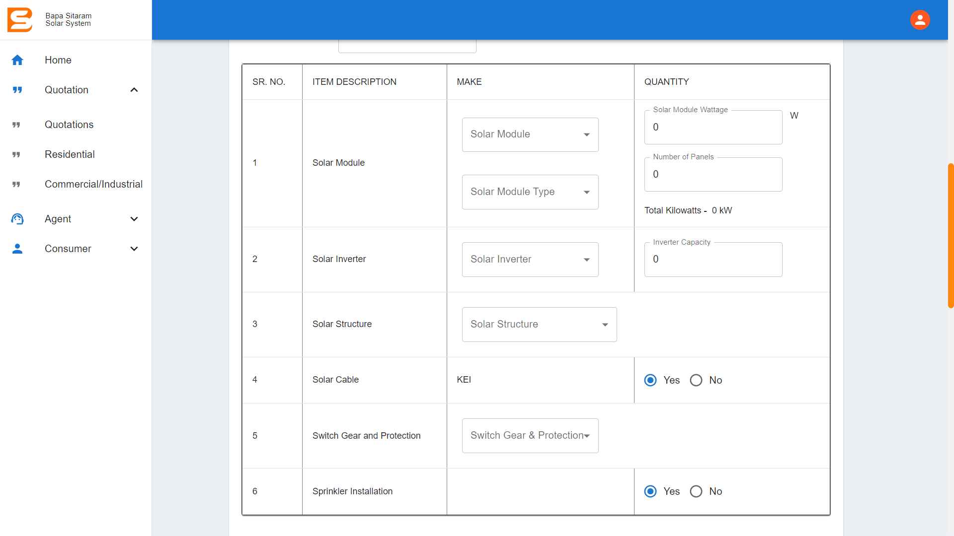 BSSP Admin Panel screenshot 1